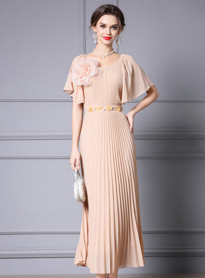 Chiffon Pleats Beading Mother Of The Bride Dress
