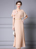 Chiffon Pleats Beading Mother Of The Bride Dress
