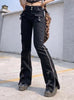 Low Waist Flared Pants Zipper Slim Jeans