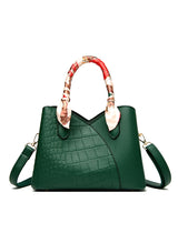 Stone Shoulder Messenger Bag Silk Scarf Handbag