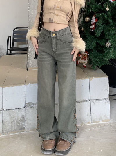 Retro High Waist Micro Pants Jeans