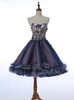 Tulle Lace Strapless Homecoming Dress