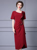 Burgundy Beading Mother Of The Bride Dress