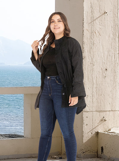 Plus Size Casual Long-sleeved Coat