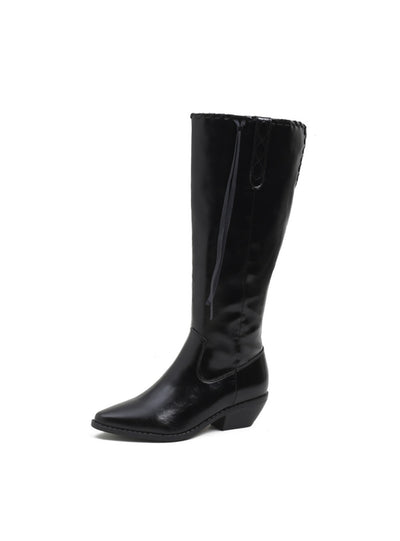 Black Drawstring Slim Joker Boots