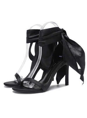 Black High-heeled Stiletto Sandals