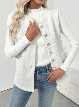 Winter Solid Color Vest Coat