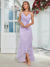 Light Purple Straps Party Dress
