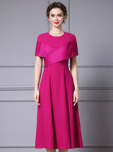 Purple Short Mother Of The Bride Dress