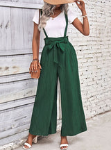 Wide-leg Suspenders Trousers Pant