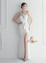 Sexy One Shoulder Split Prom Dress