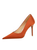 high-heeled Shallow-mouth Pointed Satin Shoes