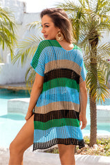 Loose Color Matching Bikini Cover Up