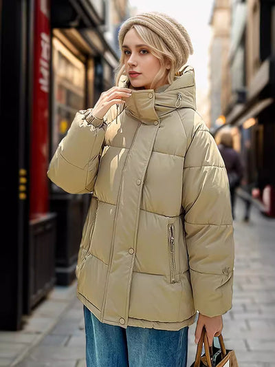 Hooded Loose Short Cotton-padded Coat