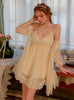 Sweet Gauze Flower Pajamas Suspender Nightdress