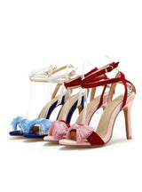 Color Matching Bow Ultra-high Heel Sandals