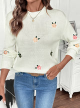 Sweet Scoop Neck Pullover Sweater