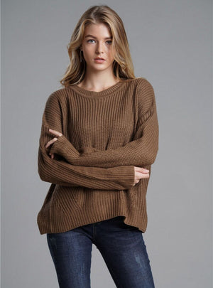 Loose Round Neck Long Sweater