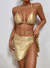Satin Strap Swimsuit Three-piece Bikini