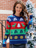 Jacquard Contrast Elk Christmas Sweater