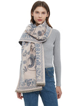 Jacquard Cashew Flower Scarf Shawl