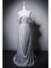 Simple White Satin Lace Strapless Wedding Dress