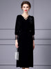Black Velvet Mother Of The Bride Dress