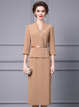 Purple Short Sleeve Mother Of The Bride Dress