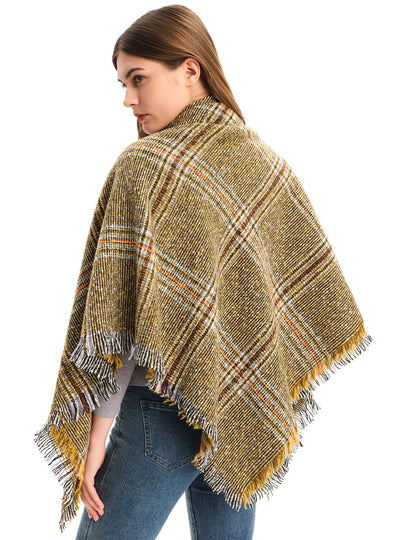Bristle Large Plaid Square Scarf Shawl