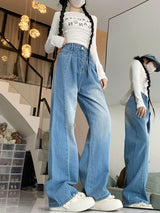 Retro Straight High Waist Slim Jeans