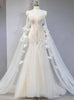 White Mermaid Tulle Pleats Pearls Wedding Dress
