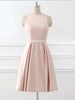 Pink Scoop Neck Homecoming Dress