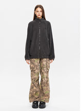 Women Retro Zipper Loose Coat