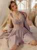 Polka Dot Gauze Perspective Suspender Nightdress