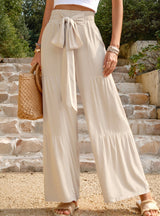 Loose Casual Wide-leg Solid Color Trousers