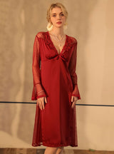 Sexy Ice Silk Mesh Polka Dot Pajamas