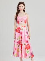 Sexy Top+High Waist Skirt Two-piece Suit