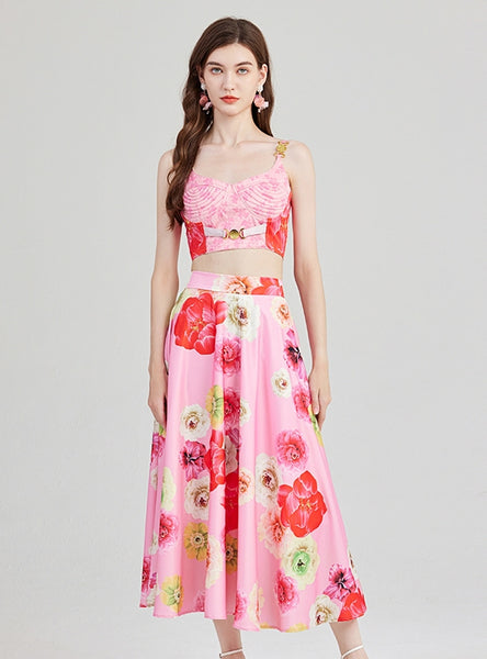 Sexy Top+High Waist Skirt Two-piece Suit