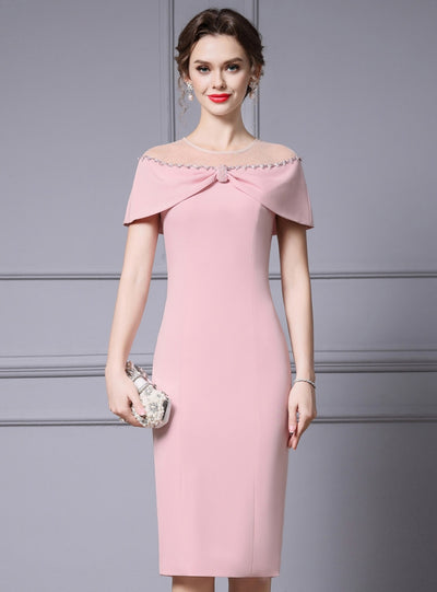 Pink Beading Mother Of The Bride Dress