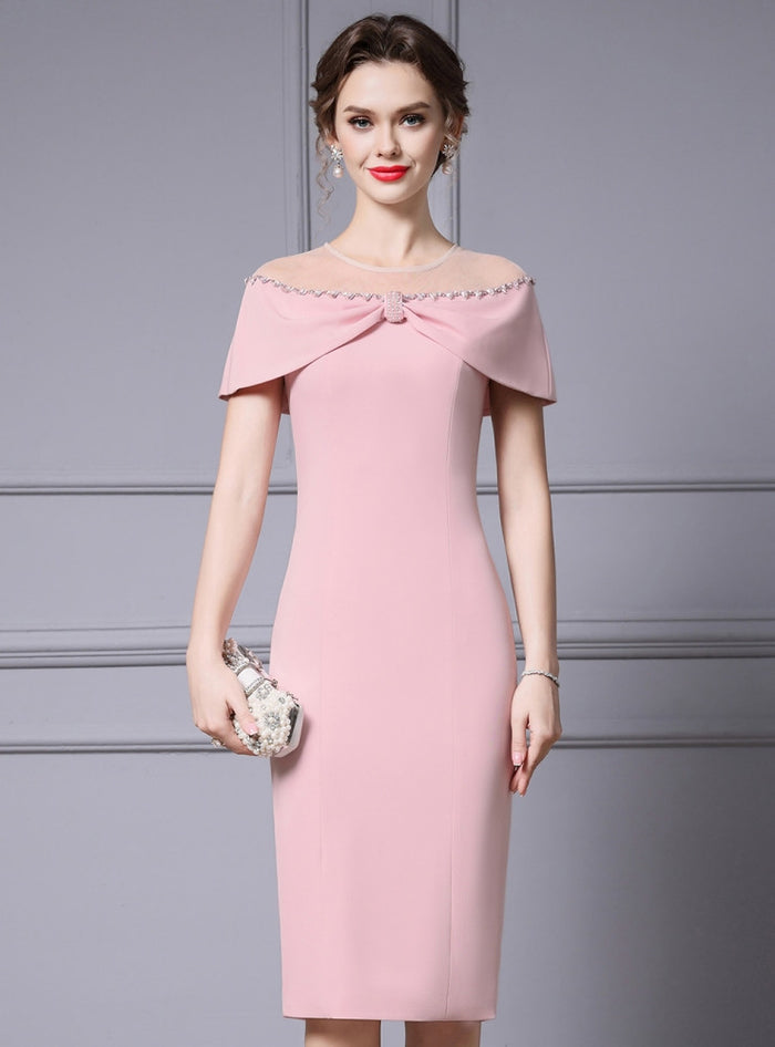 Pink Beading Mother Of The Bride Dress