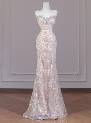 Mermaid Sequins Beading Prom Dress
