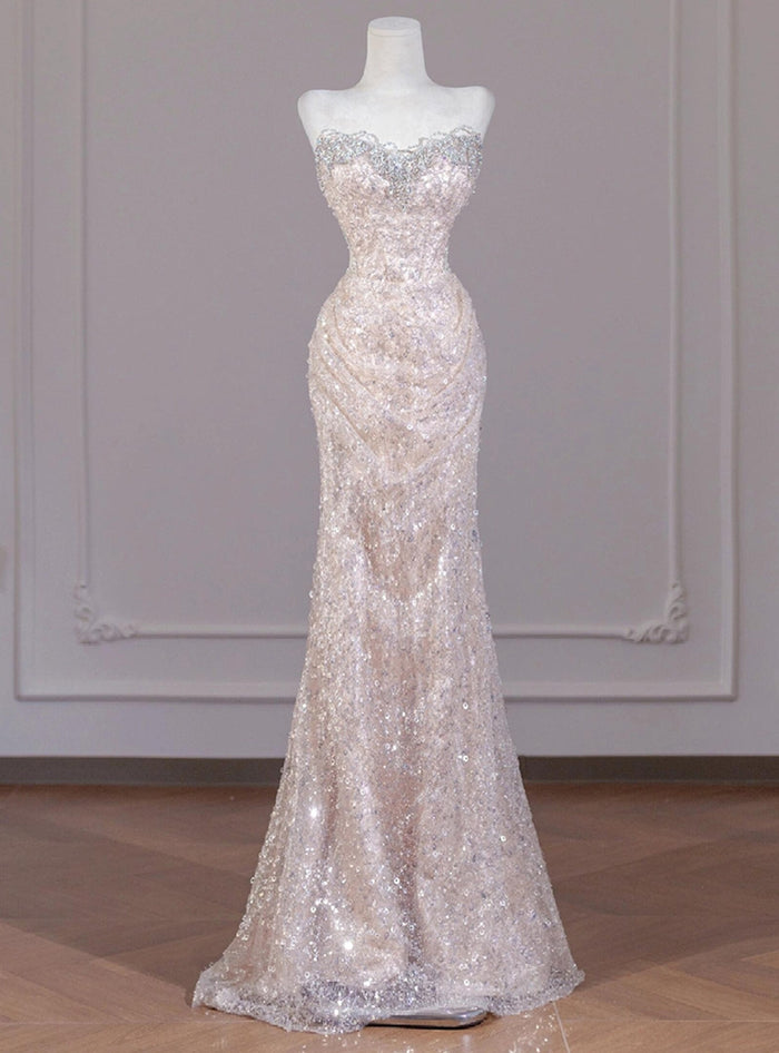 Mermaid Sequins Beading Prom Dress