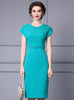 Blue 3D Flower Mother Of The Bride Dress