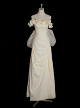 Light Champagne Strapless Wedding Dress