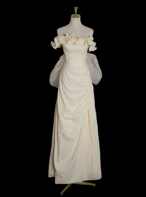 Light Champagne Strapless Wedding Dress