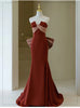 Mermaid Strapless Pleats Prom Dress
