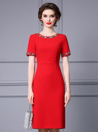 Black Short Sleeve Mother Of The Bride Dress