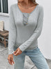 Autumn Casual Striped Pullover T-shirt