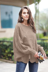 Loose Solid Color Turtleneck Sweater
