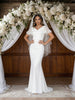 White Mermaid V-neck Wedding Dress